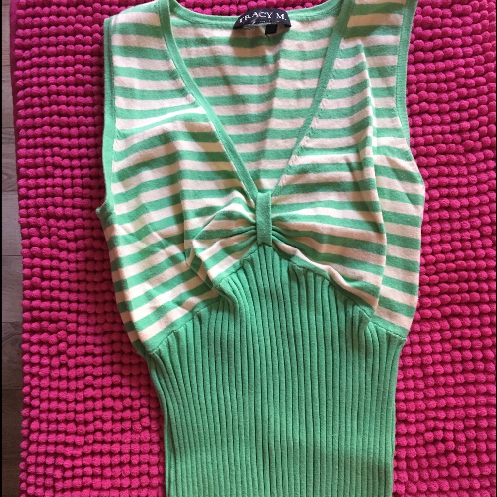 Green blouse tank top